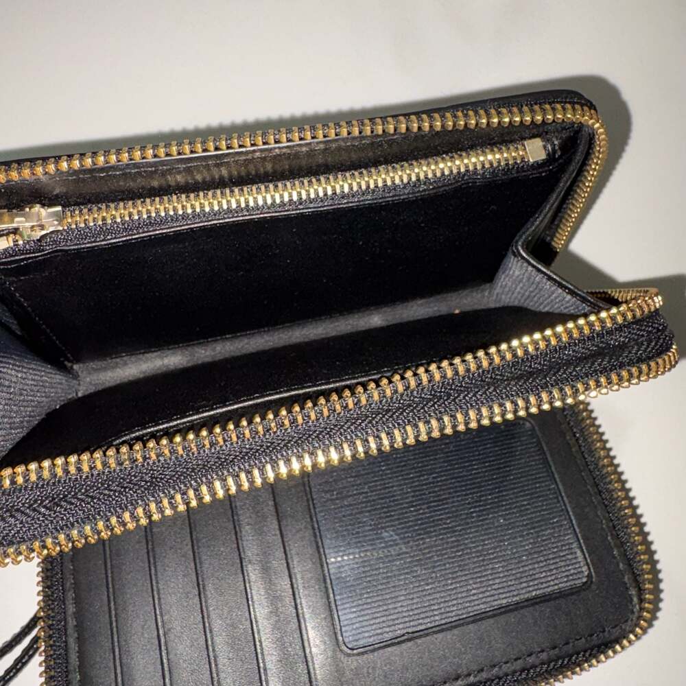 Coach Double Zip Wallet with Leopard Print and Wristlet Strap - Picture 14 of 16